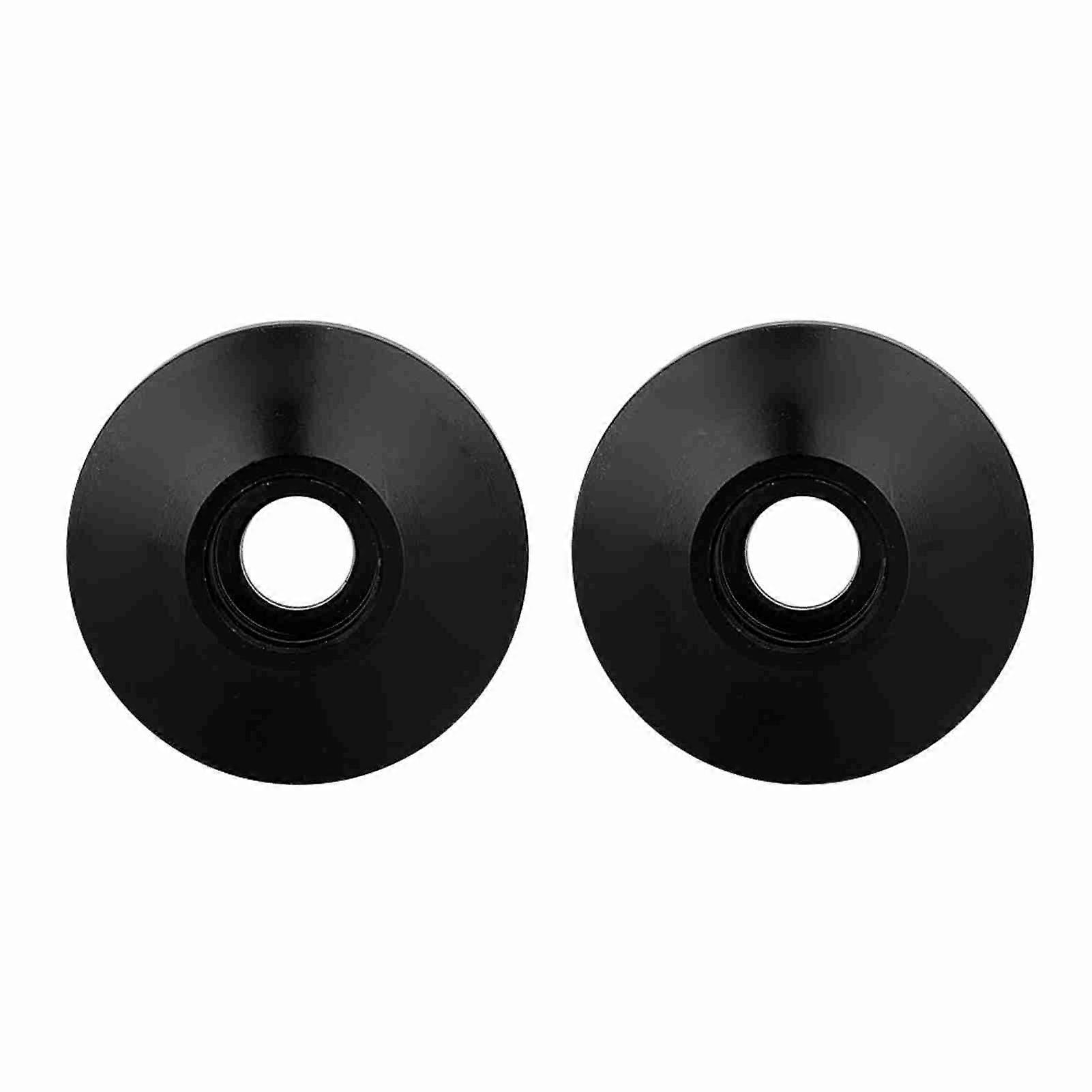Universal CNC Aluminum Alloy Motorcycle Handlebar End Cap - 1 Pair (Black)