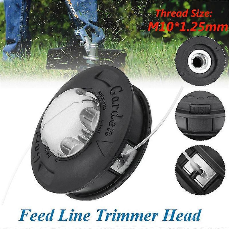 perfect Spool Universal Mower Head M10 x 1.25 Replacement Part for Left Handed Cutter (M10 x 1.25)