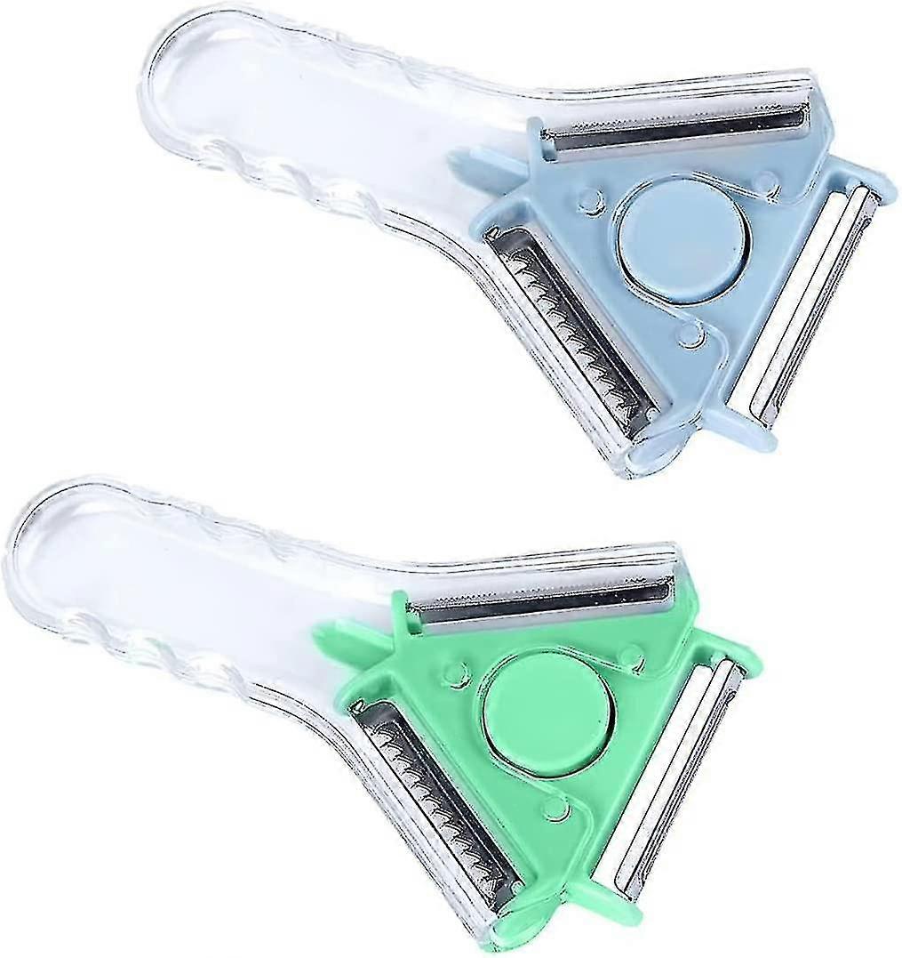 Vetable With 3 Blades, Potato , 3-in-1 Functal Kit , Less Steel Grater For Kit (2 Pack)