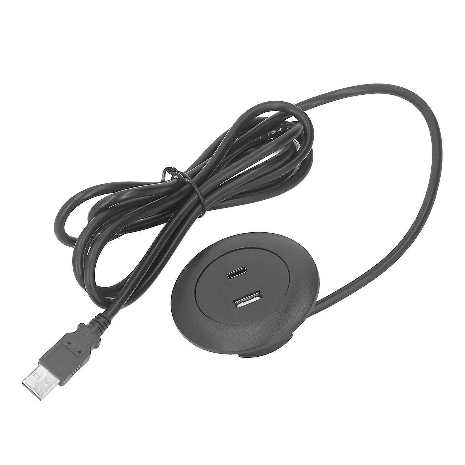 Embedded Charging Round Port Power Grommet for Desks Sofas Tables Bedside Workstations Homes