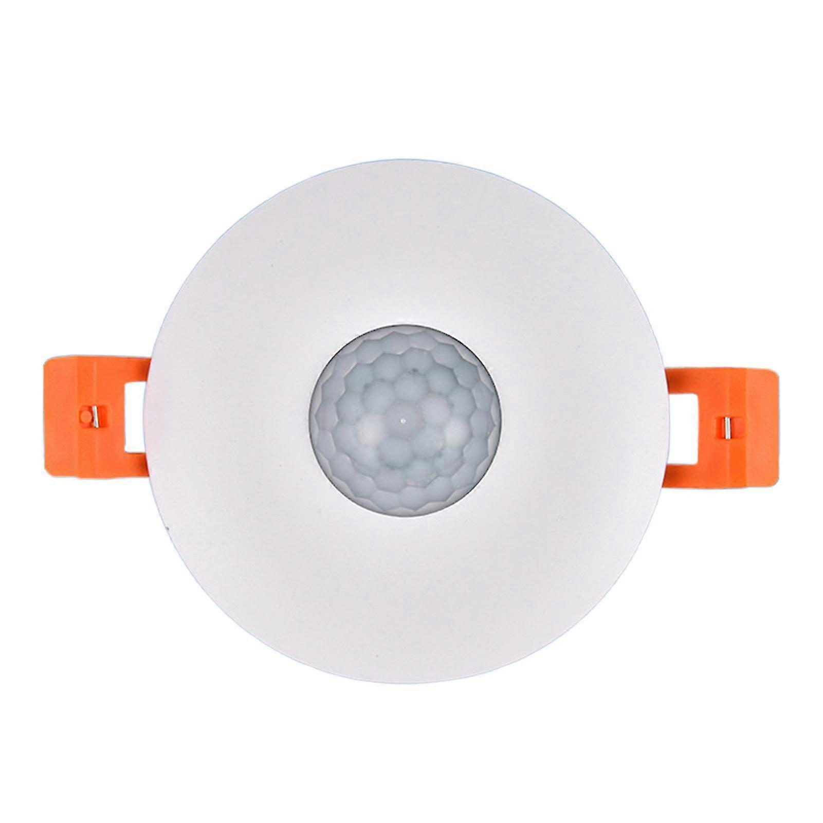 Motion Detection Sensor Adjustable IP22 Waterproof 110-Degree Sensing Angle Delay Function ABS Concealed Human Body Infrared Sensor Switch for Courtya