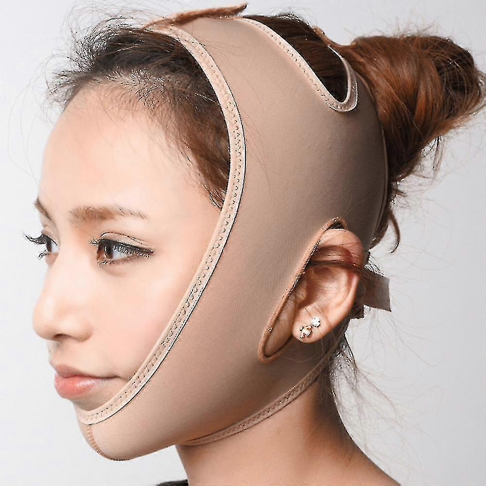 Wrinkle Face Chin Cheek Lift Up Slimming Slim Mask Ultra-Thin Belt Strap Band Nude