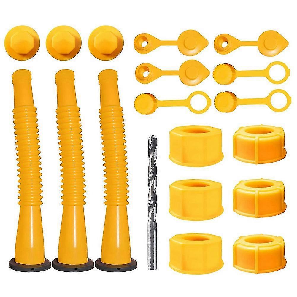 1kit Gas Can Spout Replacement,gas Can Nozzle With Can Vent Caps,rubber Pad,spout Cover,base Caps F