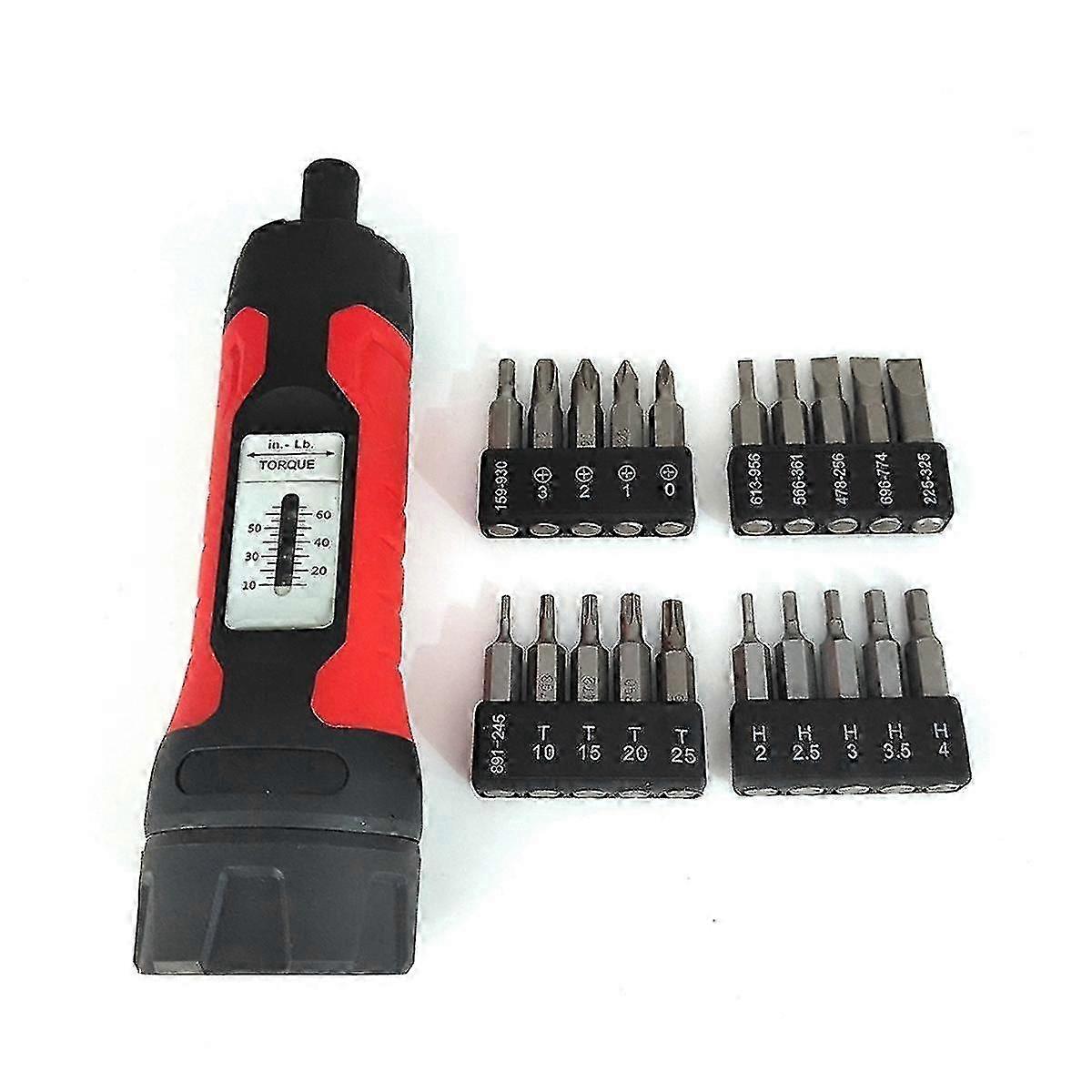 Adjustable Manual Torque Screwdriver Set Windows Torque Screwdriver With 20 Screwdriver Bits.