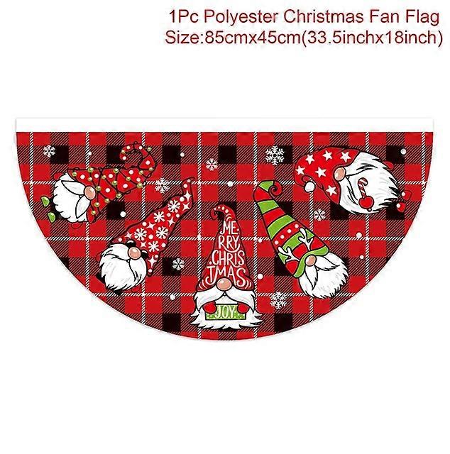 Christmas Outdoor Fan-shaped Flag Banner Merry Christmas Decoration for Home 2023 Xmas Ornament Navidad Natal Noel New Year 2024