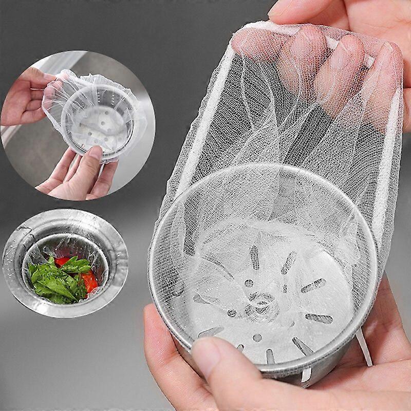 100/300PCS Disposable Kitchen Sink Filter Mesh Sewer Garbage Filter Meal Residue Pool Mesh Bag Drainage Screen Sink Garbage NetCraft Pipe Cleaners