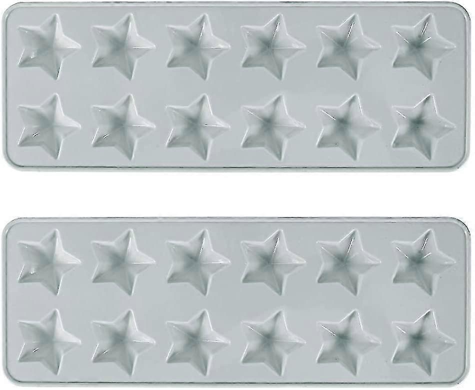 2 Pack 12 Cell Magic Stars Candy Mold(blue)