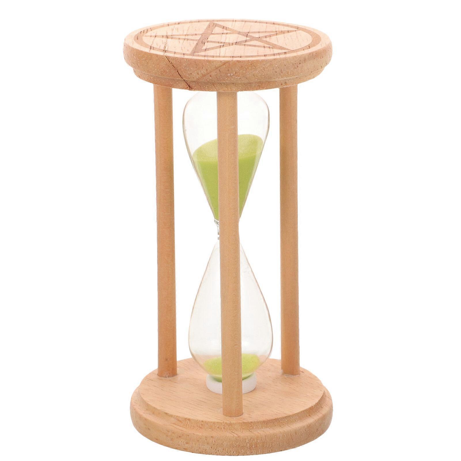 Wooden Hourglass Decor Five Minutes Sand Timer Star Pattern Hourglass Timer Wooden Sand Clock