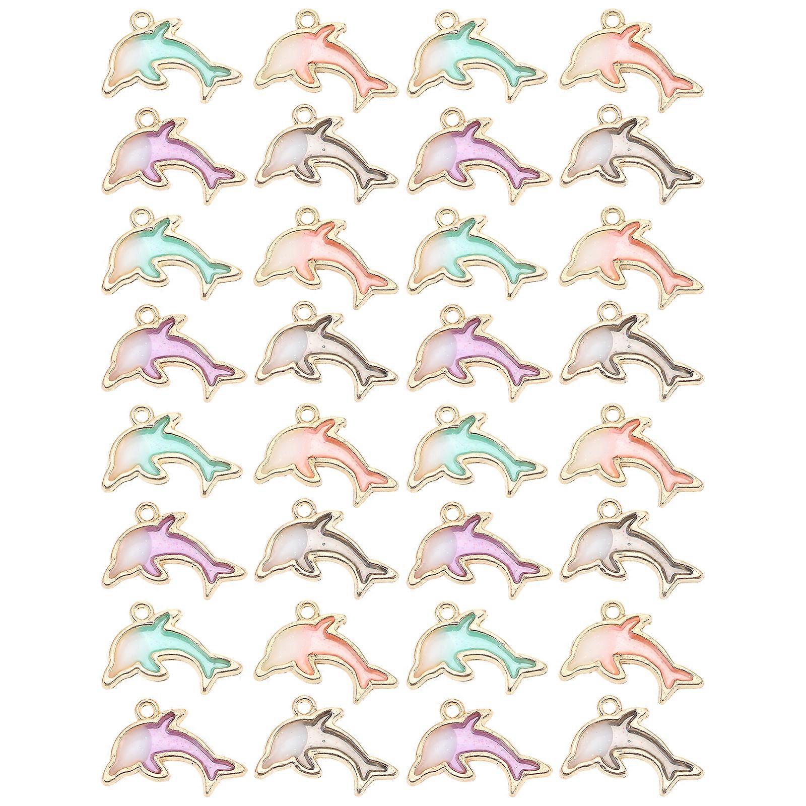 40 Stück Schmuck Herstellung Anhänger Legierung Delphin Form Anhänger DIY Charms Anhänger