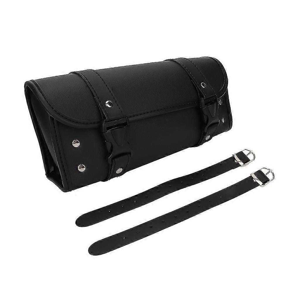 Universal Black Motorcycle Front Side Saddle Bag Storage Pouch Side Tool Bags