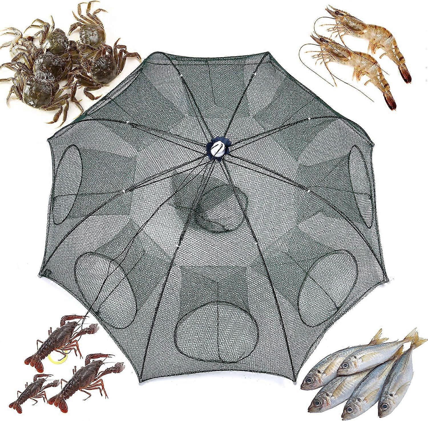 Nswdhy New Fishing Bait Foldable Net Trap Cast Dip Cage Crab Fish Minnow Crawdad Shrimp