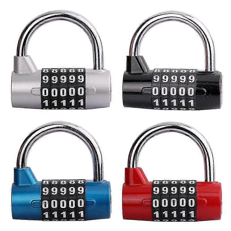 5-digit Combination Padlock, Gym Locker Cabinet Toolbox Anti-theft Window Large Character Combination Lock Padlock Door-MXBC