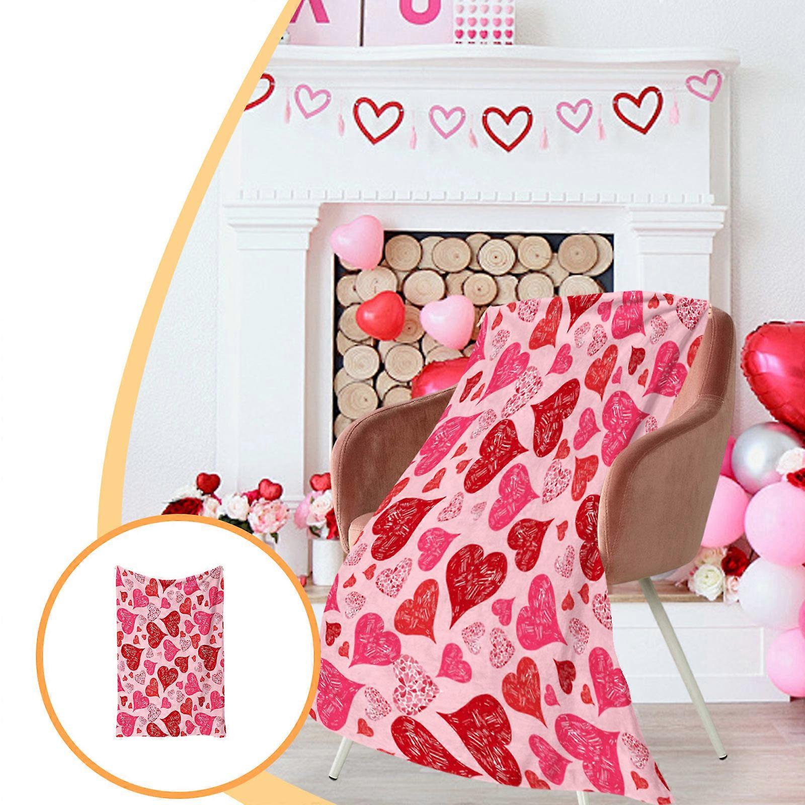 Valentine's Day Blanket Romantic Red Love Flannel Blanket Warm Bed And Sofa Blanket Soft And Comfortable The Choice For Lovers