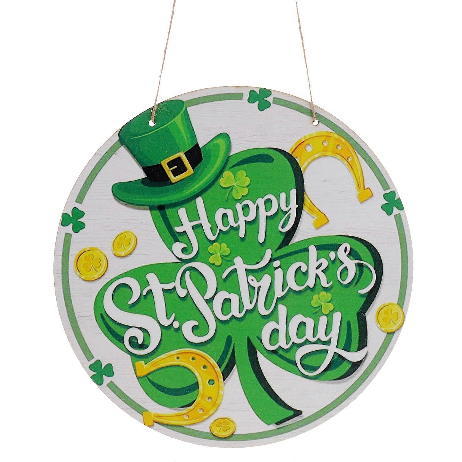 القديس باتريك يوم الباب خشبي علامة معلقة الخشب الباب تسجيل قلادة ديكور الباب ديكور