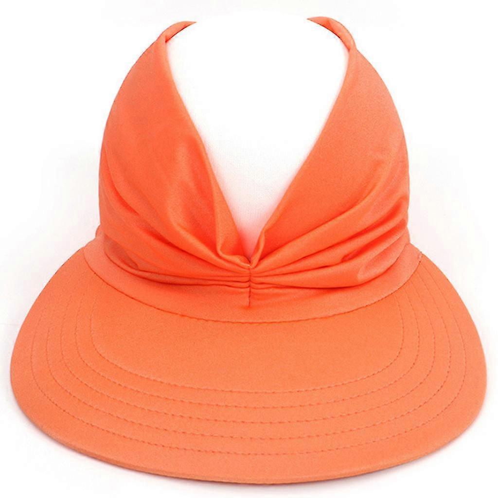 Womens Summer Solid Color Empty Top For Sun Cap High Elastic Hats For Outdoor