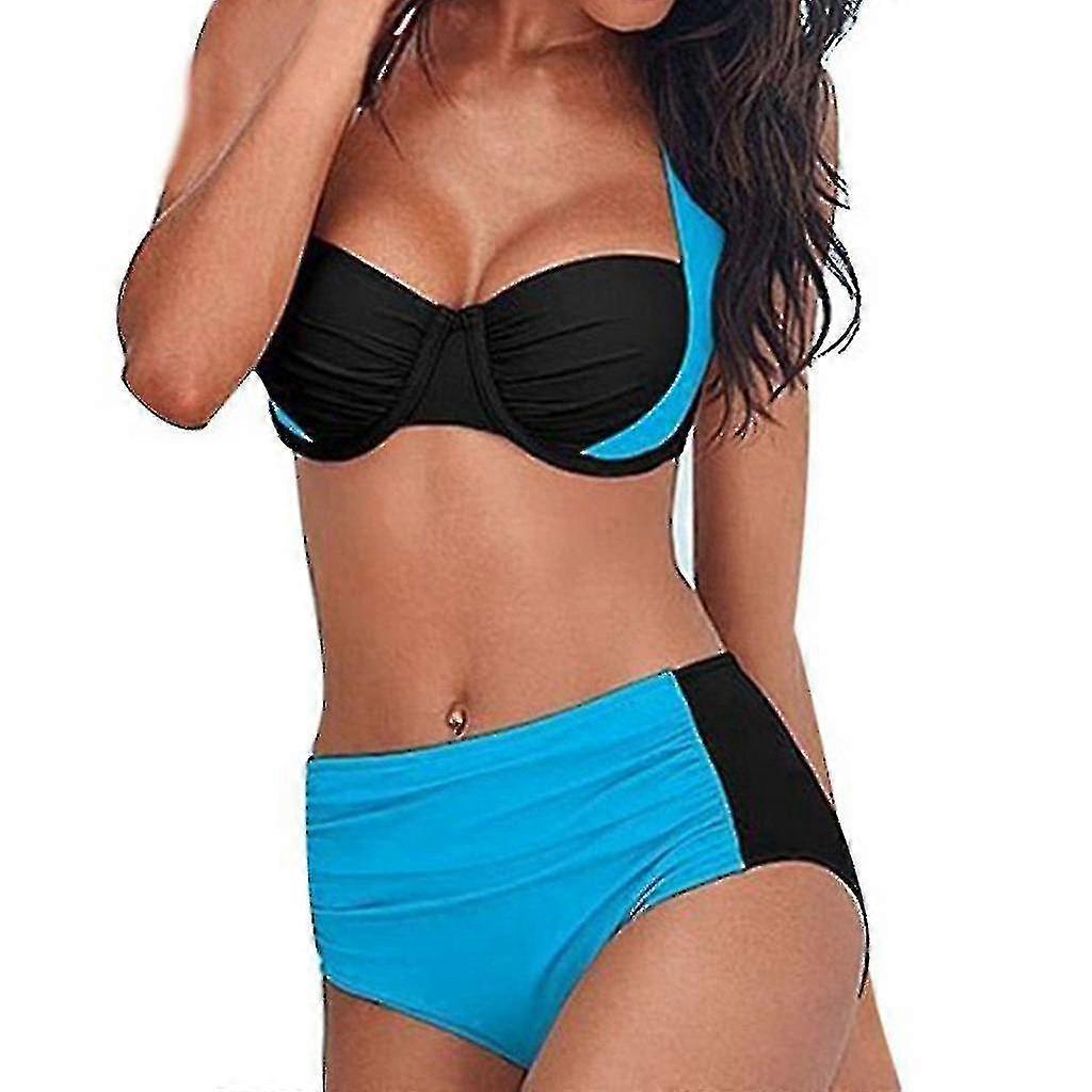 Femme Taille Haute Rembourré Push-up Bikini Set Maillot de Bain Maillot de Bain Maillot de Bain