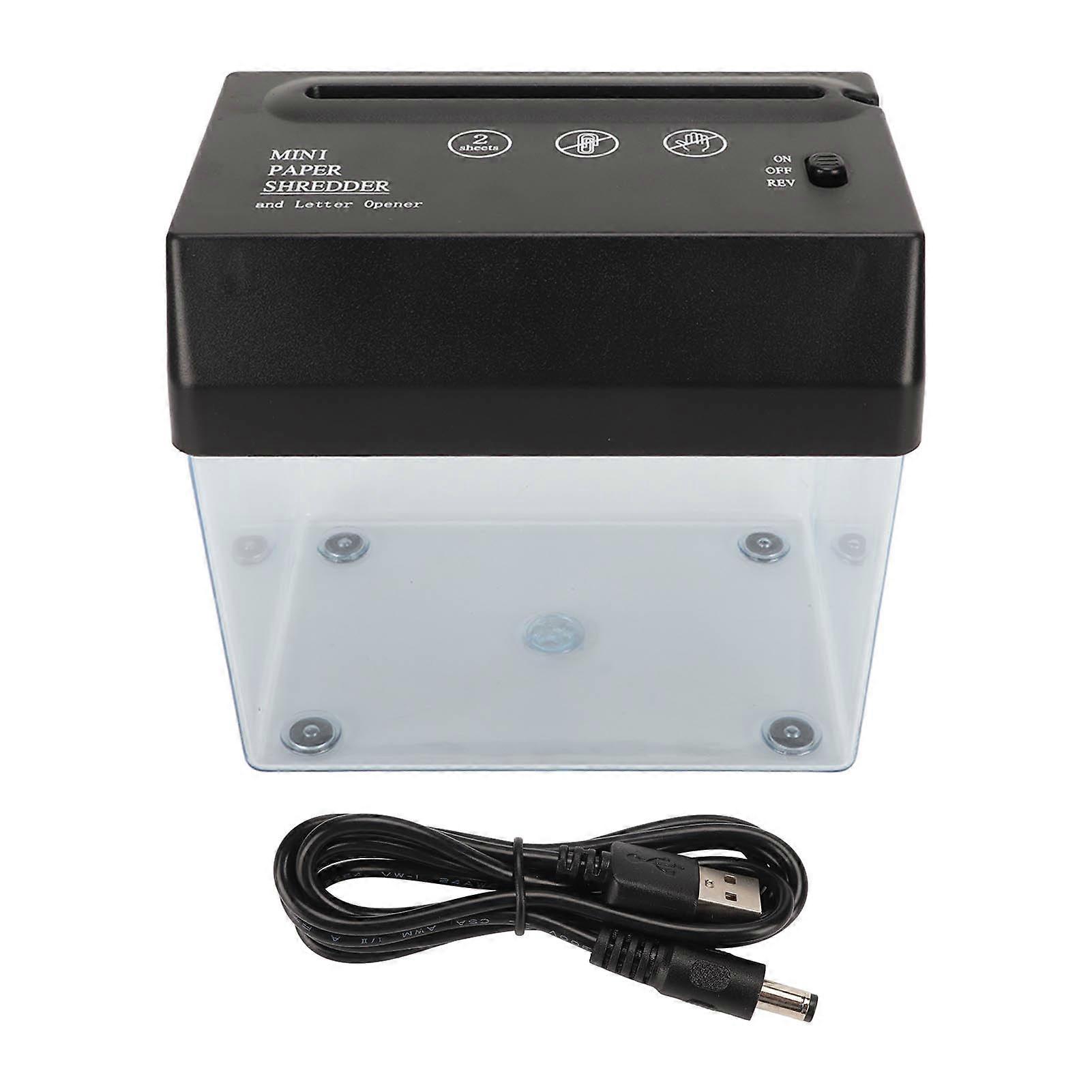 USB Paper Shredder Universal Mini Battery USB Powered Paper Cutting Machine for Office School Home