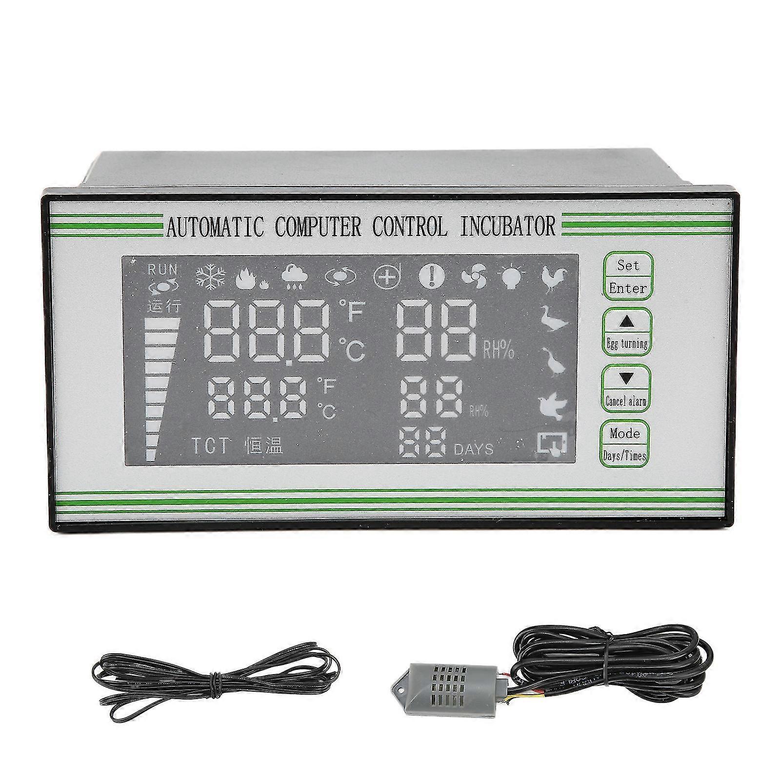 Egg Incubator Temperature Controller Egg Incubator Machine with Temperature Humidity Sensor Probe for Chicken Duck Quail220V