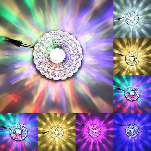 Modern 3w Crystal Ceiling Light Fixture Surface Mounted Pendant Chandelier Lamp