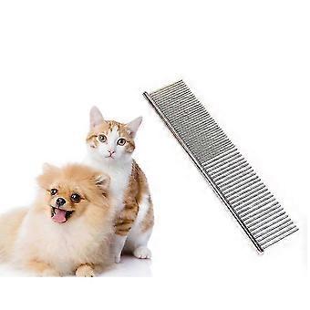 Rostfritt stål Pet Grooming Row Comb Dog Removing Hair Knots Supplies (19 * 4cm)