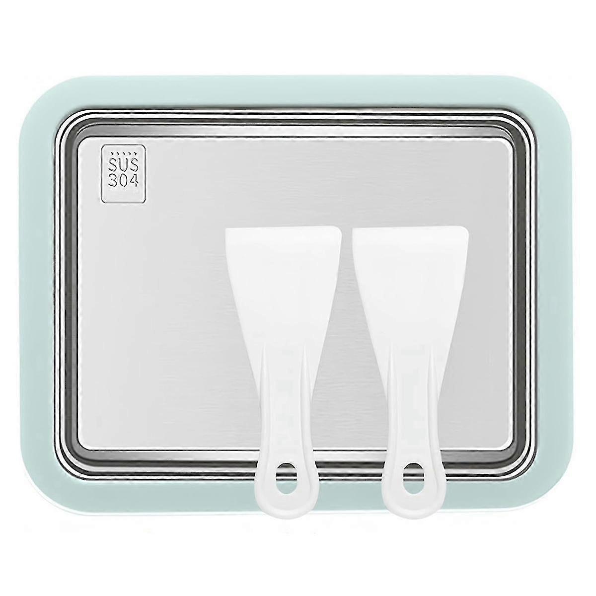 Pikajäätelökone, kotitekoinen DIY-jäätelö, jäädytysjogurttirullat, elintarvikelaatuinen ruostumattomasta teräksestä valmistettu jäätelörullakone