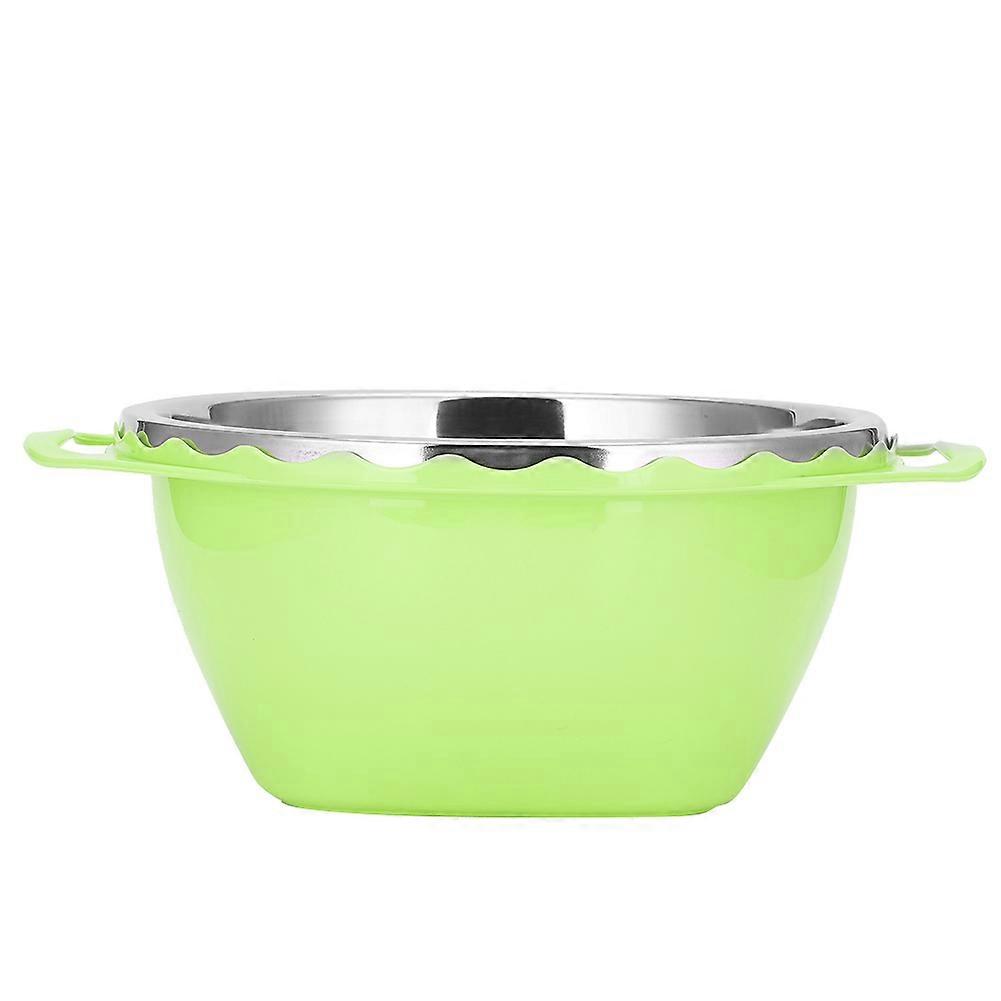 Home Kitchen Double-layer Drain Basket Rice Fruit Filter Washing Cleaning BasinGreen