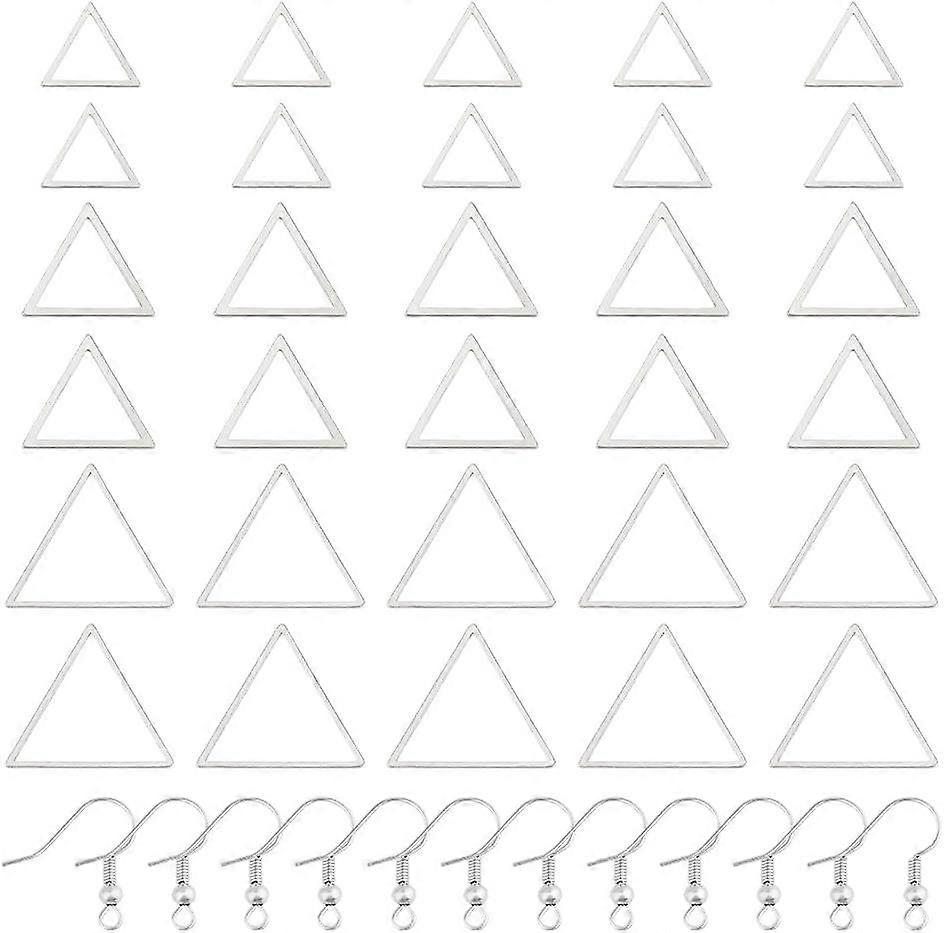 290pcs Earring Making Kit with Triangles Beading Linking Ring Connectors Earring Charms Component Accessories Earring Hooks Jump Rings for DIY Jewelle