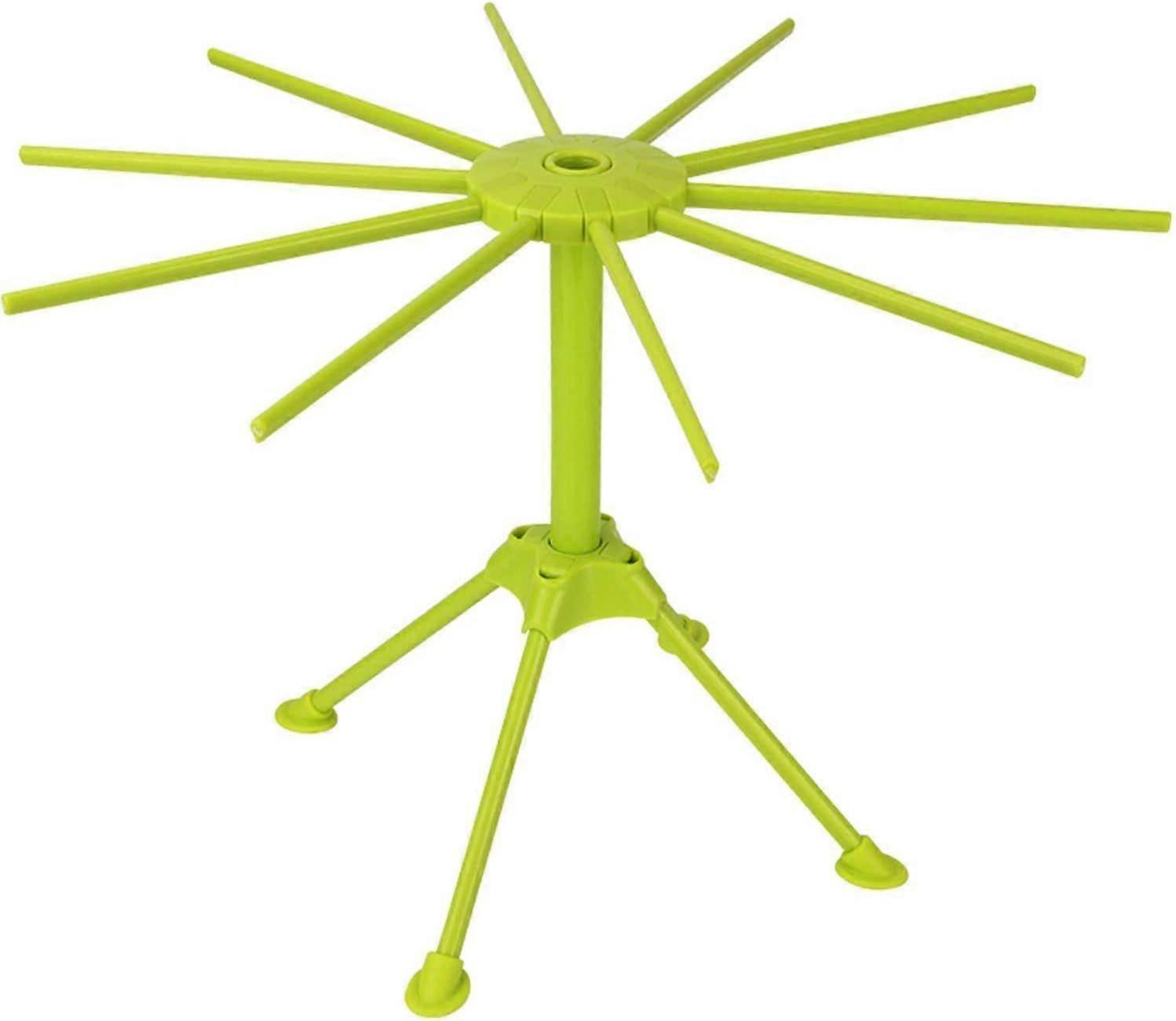 Collapsible Pasta Drying Rack - 10-Arm Noodle Stand, ABS Plastic, Space-Saving Design for Air-Drying Pasta