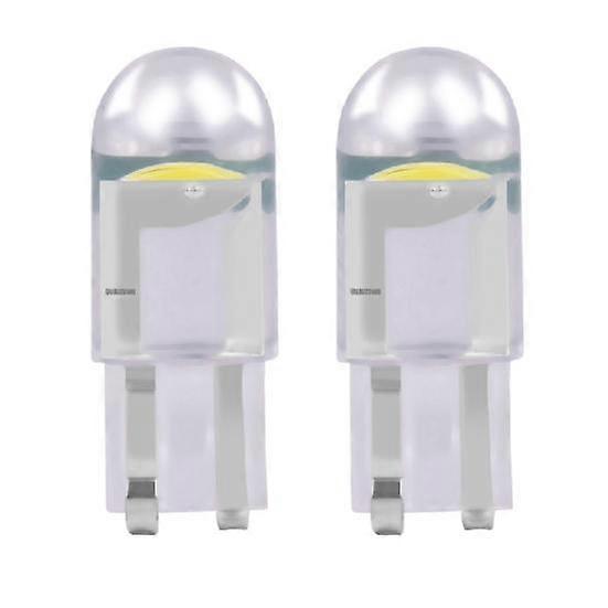 2Pcs T10 Car Auto Width Indicator Lights COB Glass Transparent LED Bulb Lamps