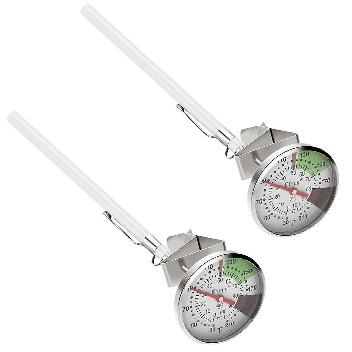 Instant Read Pocket Milk Frothing Thermometer With1 Inch Dial 5 Inch Probe Clip,for the Coffee Drinks,
