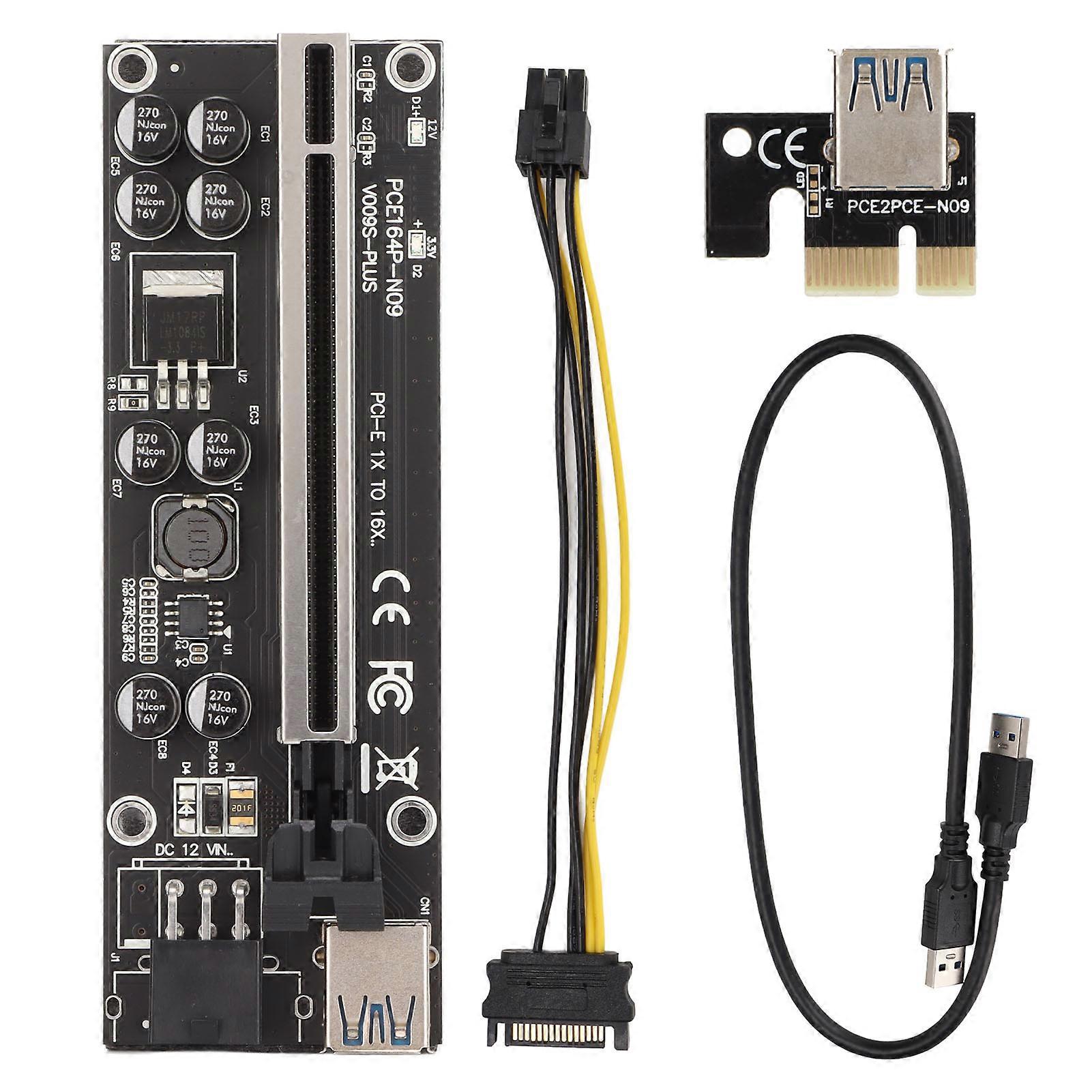 Scheda adattatore riser 8 condensatori ecciconi schermatura multistrato fibbia fissa PCIE riser adattatore da 1x a 16x