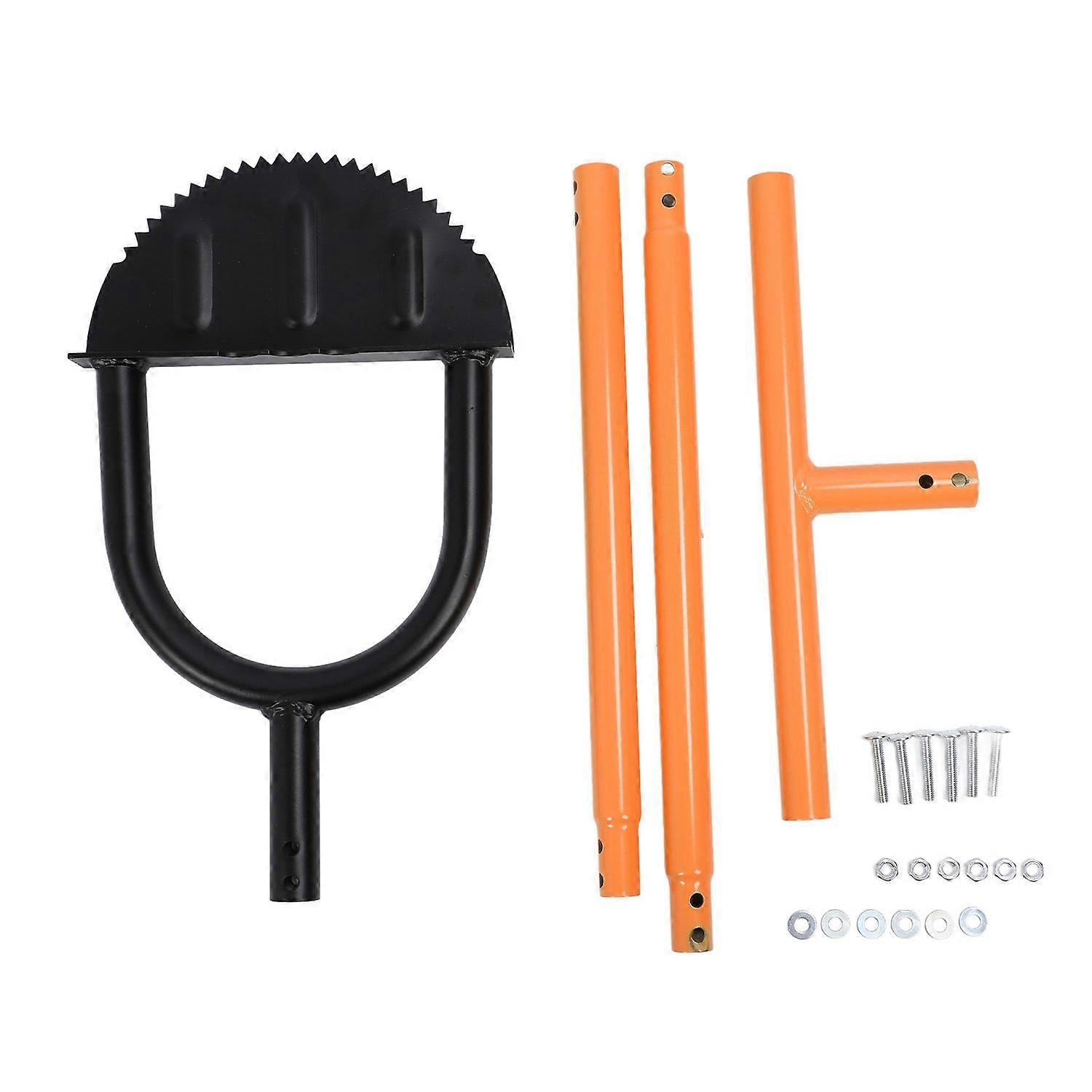 Manual Lawn Edger Half Moon Saw Tooth Carbon Steel Long Handle Handled Step Edger 