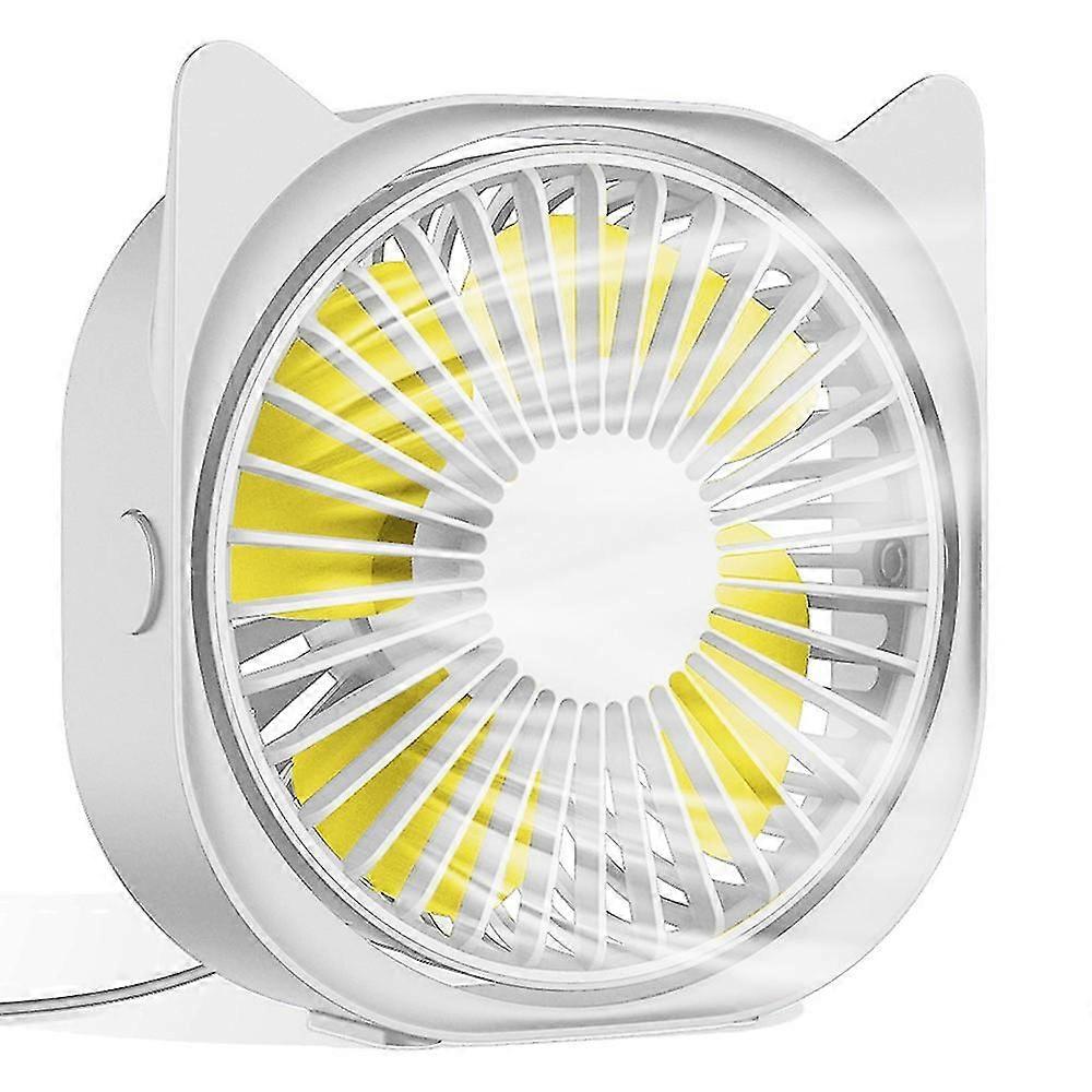 Small Personal Usb Desktop Ear Fan, 3-speed Portable Desktop Desktop Cooling Fan Powered By Usb, Strong Wind, Silent Operation, For Outdoor Travel