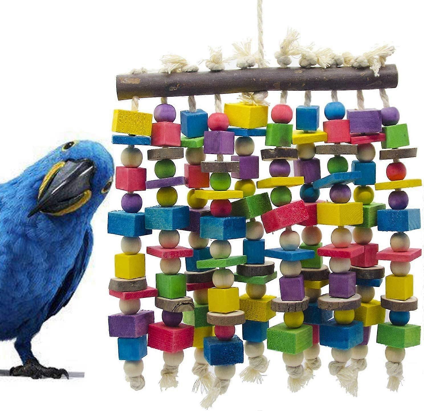 Large Parrot Toys - Natural Wood Large Bird Chewing Toys Sested For Macaws Cokatoos,african Grey And A Variety Of Large Amazon Parrots