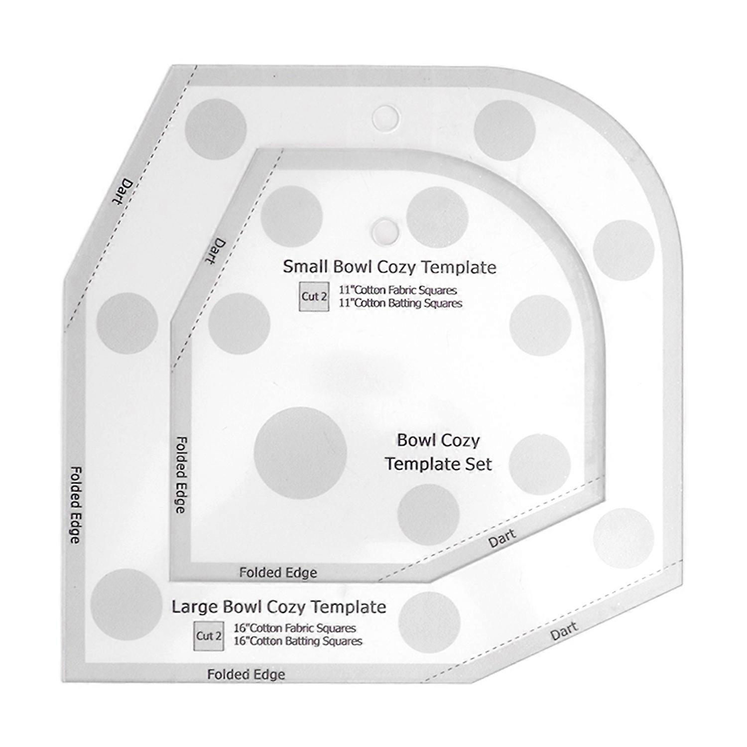10in Bowl Cozy Template Clear Acrylic Bowl Wrap Sewing Quilting Pattern Template DIY Kitchen Art Cra