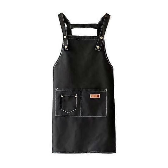 Oil-proof Kitchen Apron Scratch Resistant Canvas Ladies Fashion Cooking Apron