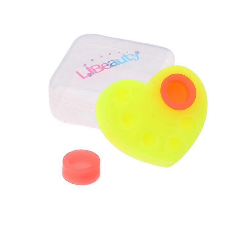 1 Pcs Mini Heart Silicone Palette Multiple Functions Tray For Lash Lift And Tint Brow Lamination Eyelashes Perm Pads Makeup Tool
