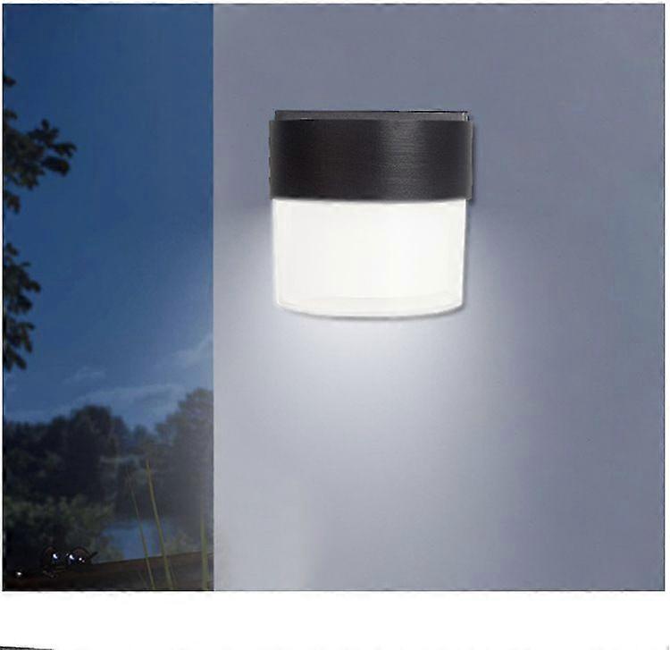 LED Double Head Waterproof Acrylic Wall Light (True White)  Round (single head) 5w