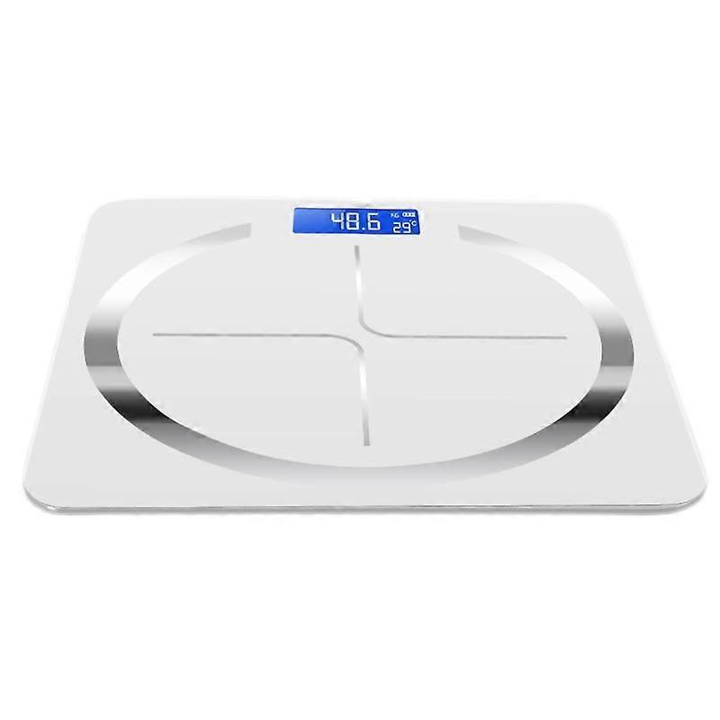 Digital Weight Scale, High Measurement Accuracy up to 50g, Calorie Center, Heart Rate Detection, Large LCD DisplayRechargeable Tianyuan Star White