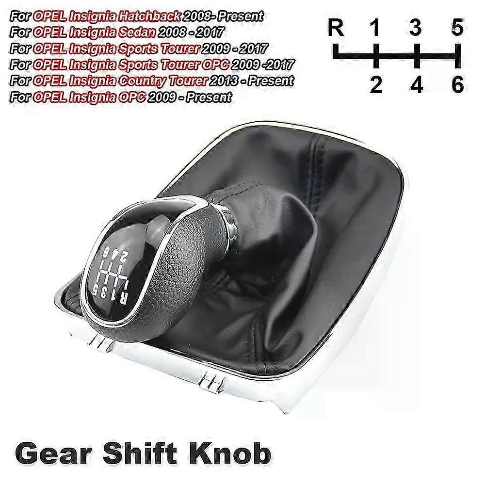 Car-styling Manual Gear Stick Shift Lever Stick Knob With Leather Boot For OPEL VAUXHALL Insignia 2008 2009 2010 2011 2012-2017