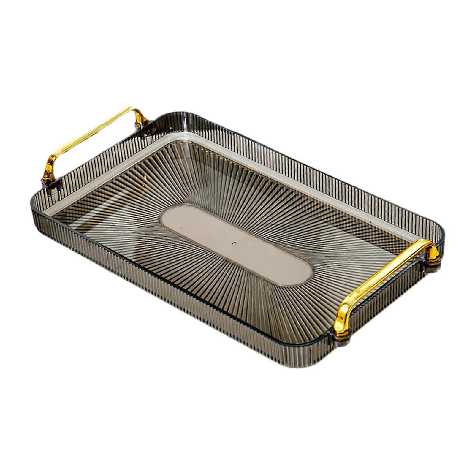 Serving Tray with Handles Cosmetics Tray Fruit Dessert Tray Rectangular