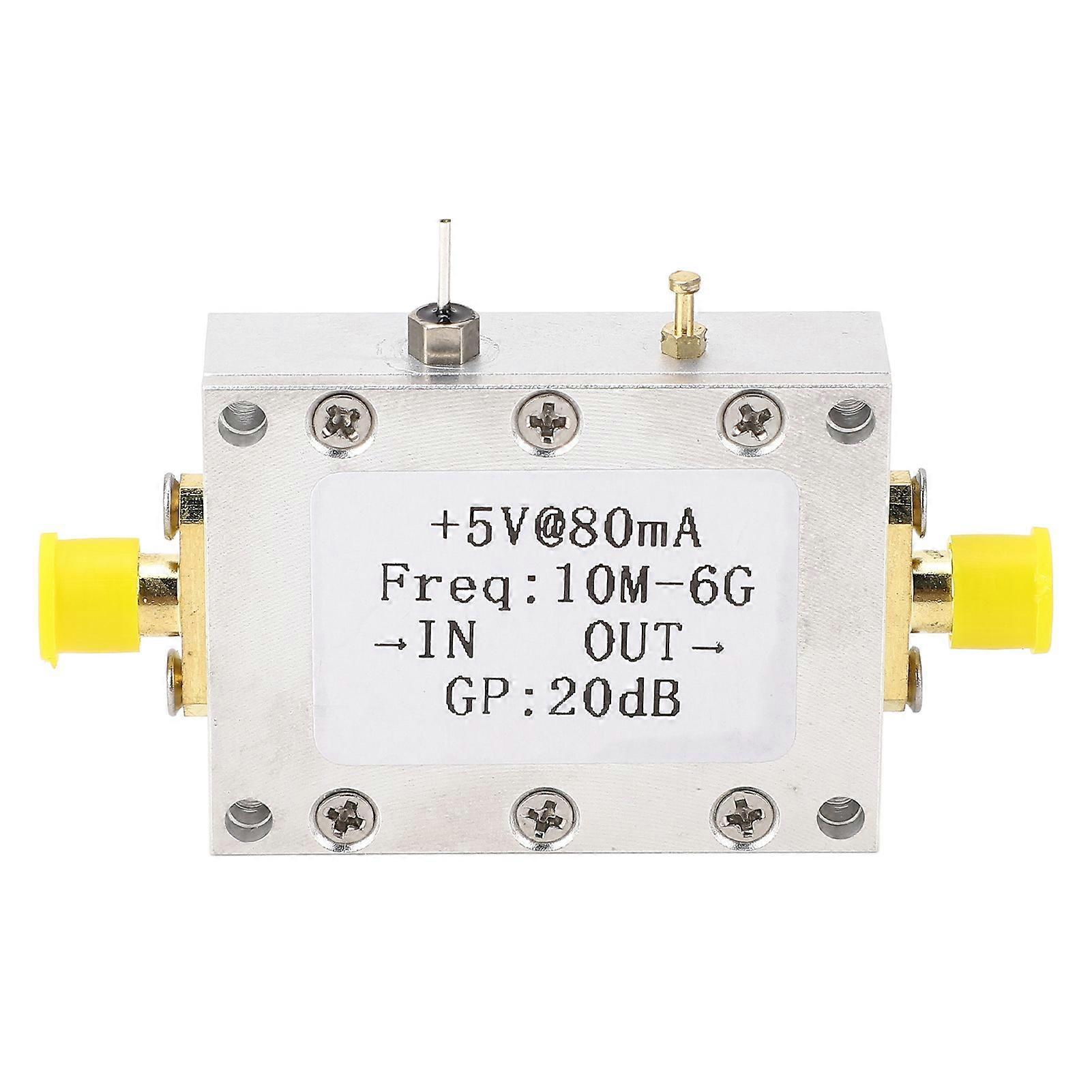 High Flatness Amp Module 10M‑6GHz 20DB GP SMA Low Noise LNA Radio Receiver 5V 80mA