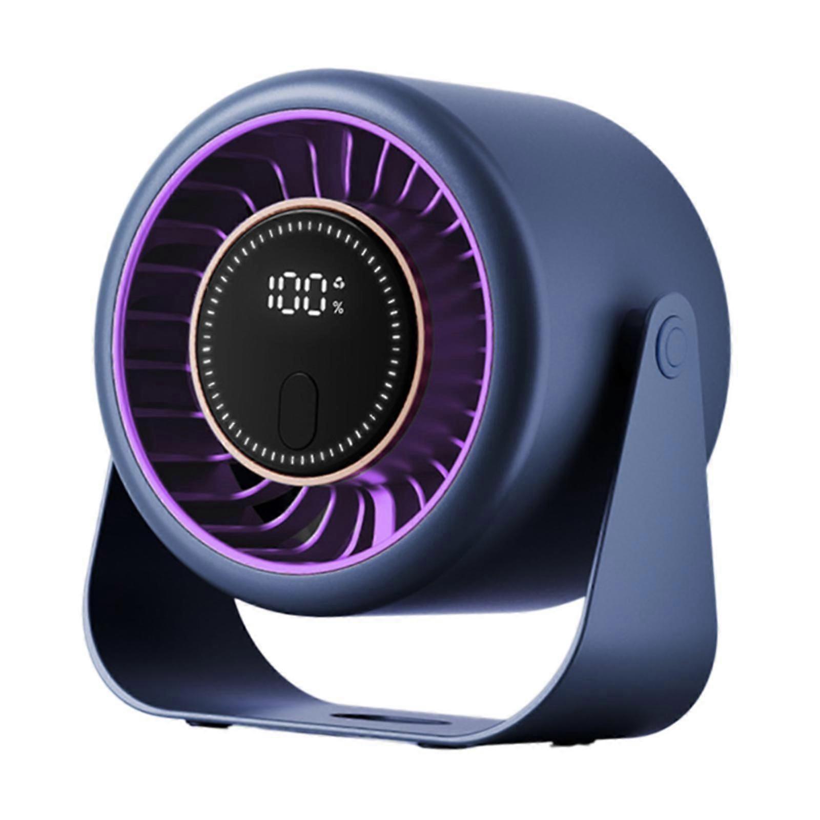 Desk Fan Lightweight Quiet Battery Operated Powerful for Home Desktop Travel blue