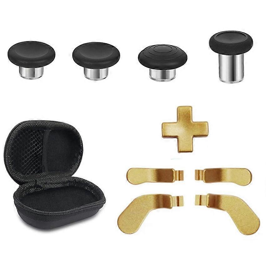 Grip Metal Buttons Short Toggle Long Toggle DIY Back Button Set for Xbox One Elite2 Generation (Gold)