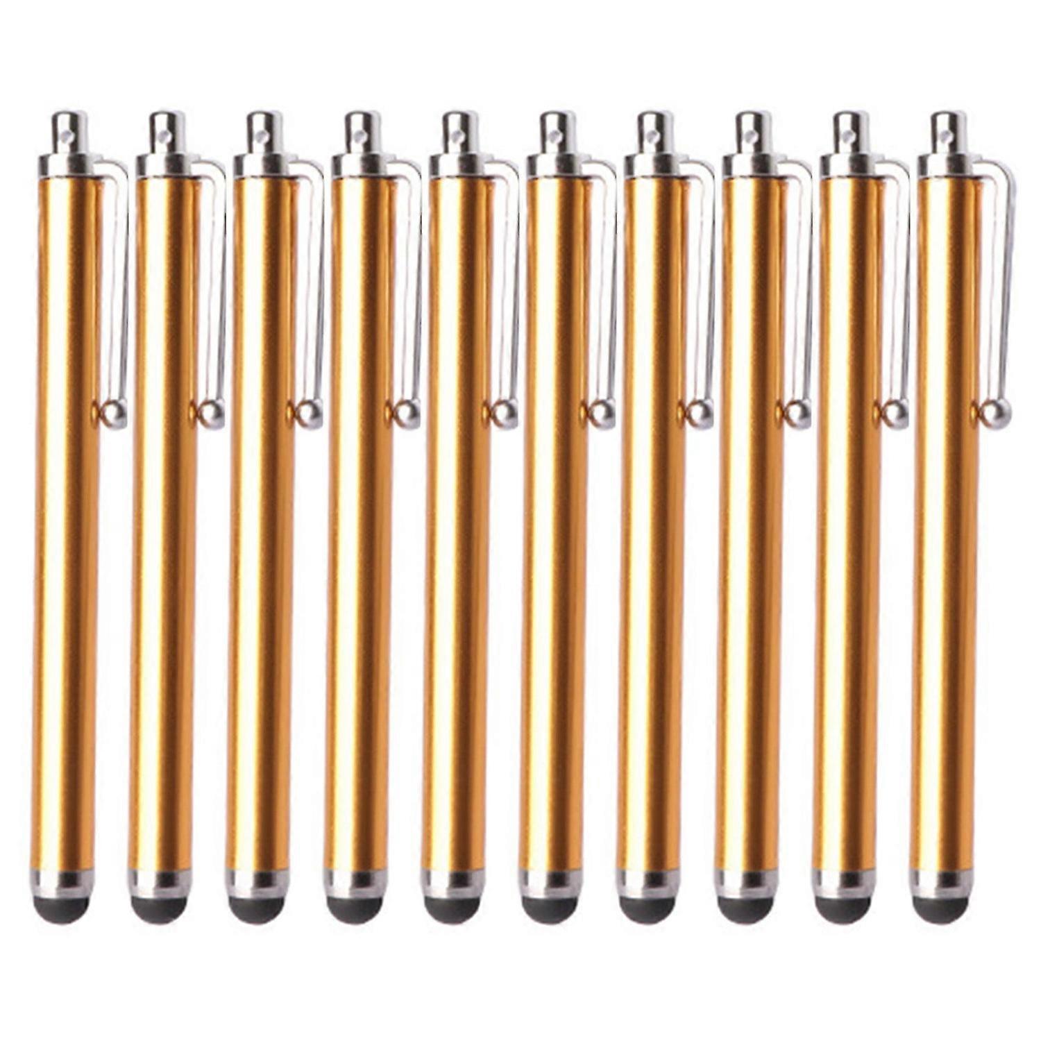 10Pcs Convenient Touch Screen Pen Wide Application Aluminum Universal Round-headed Capacitive Pen fo