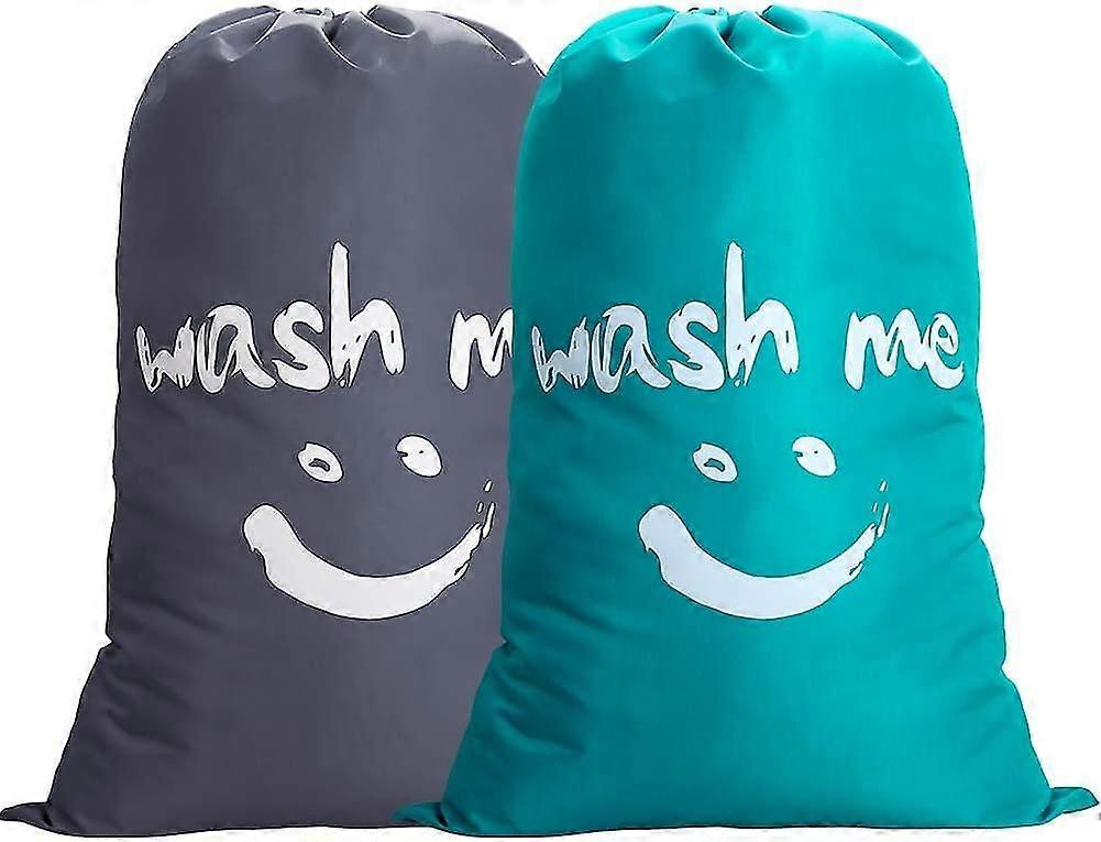 2 Pack Extra Large Laundry Bag Foldable Storage Bag With Drawstring Cord Lock Gift