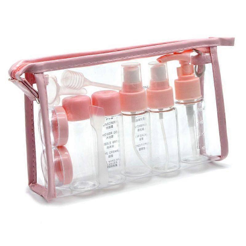 Minglan 6/7/11Pcs Travel Cosmetics Sub-Bottling PET Spray Lotion Cream Refillable Bottle Empty Liquid Container Portable Tool