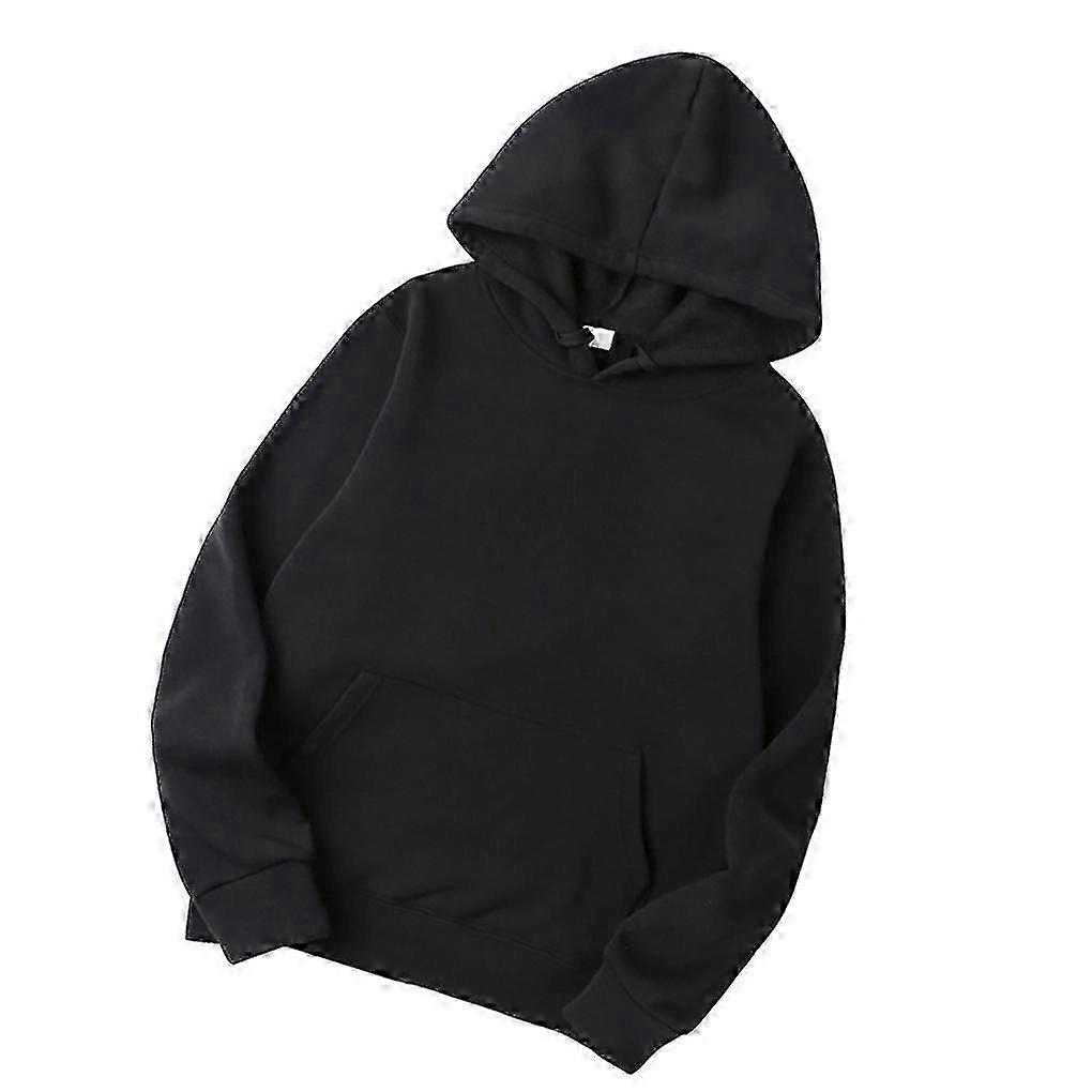 Sudadera con capucha unisex Womem Men Cotton Solid Color Sudadera con cordón