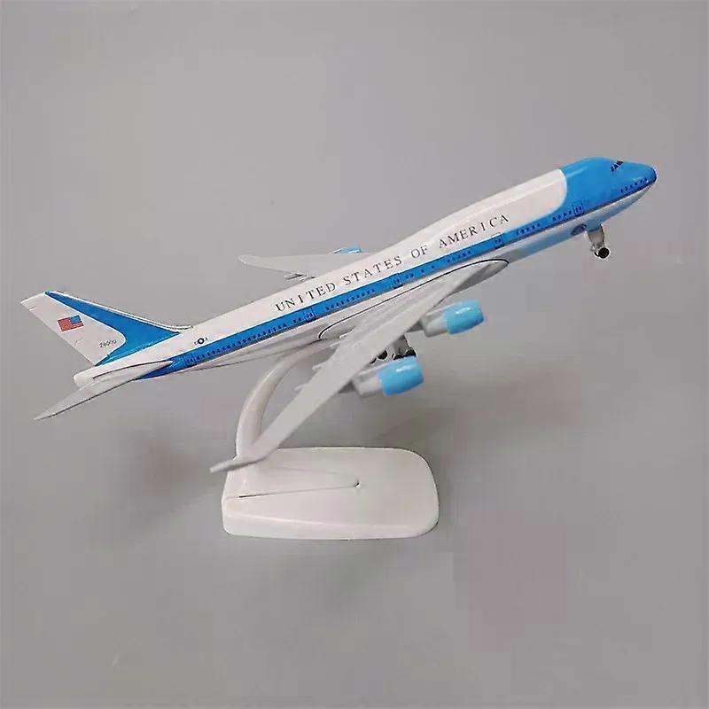 USA Air Force One B747 Airlines Boeing 747 Airways Diecast Airplane Model Plane Model 20cm Alloy Metal Aircraft w Landing Gears