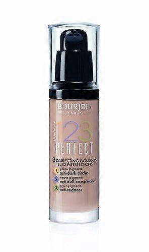 2 x Bourjois Paris 123 Perfect Foundation 30ml New &   - 53 Light Beige